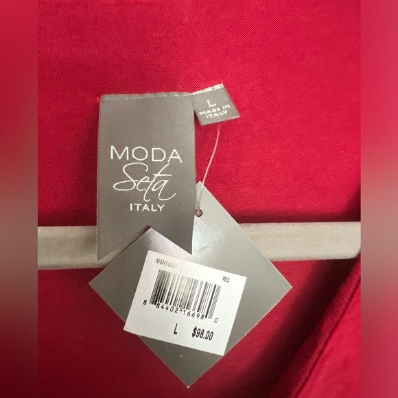 MODA SETA maroon blouse Large - Picture 3 of 4